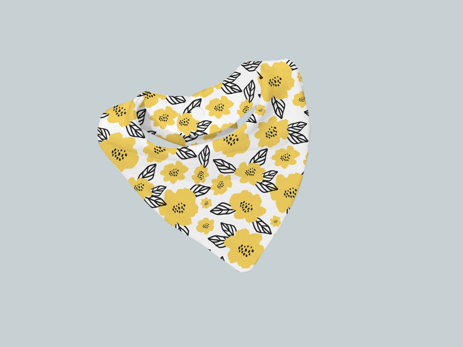 Bib Scarf - Yellow Blossoms