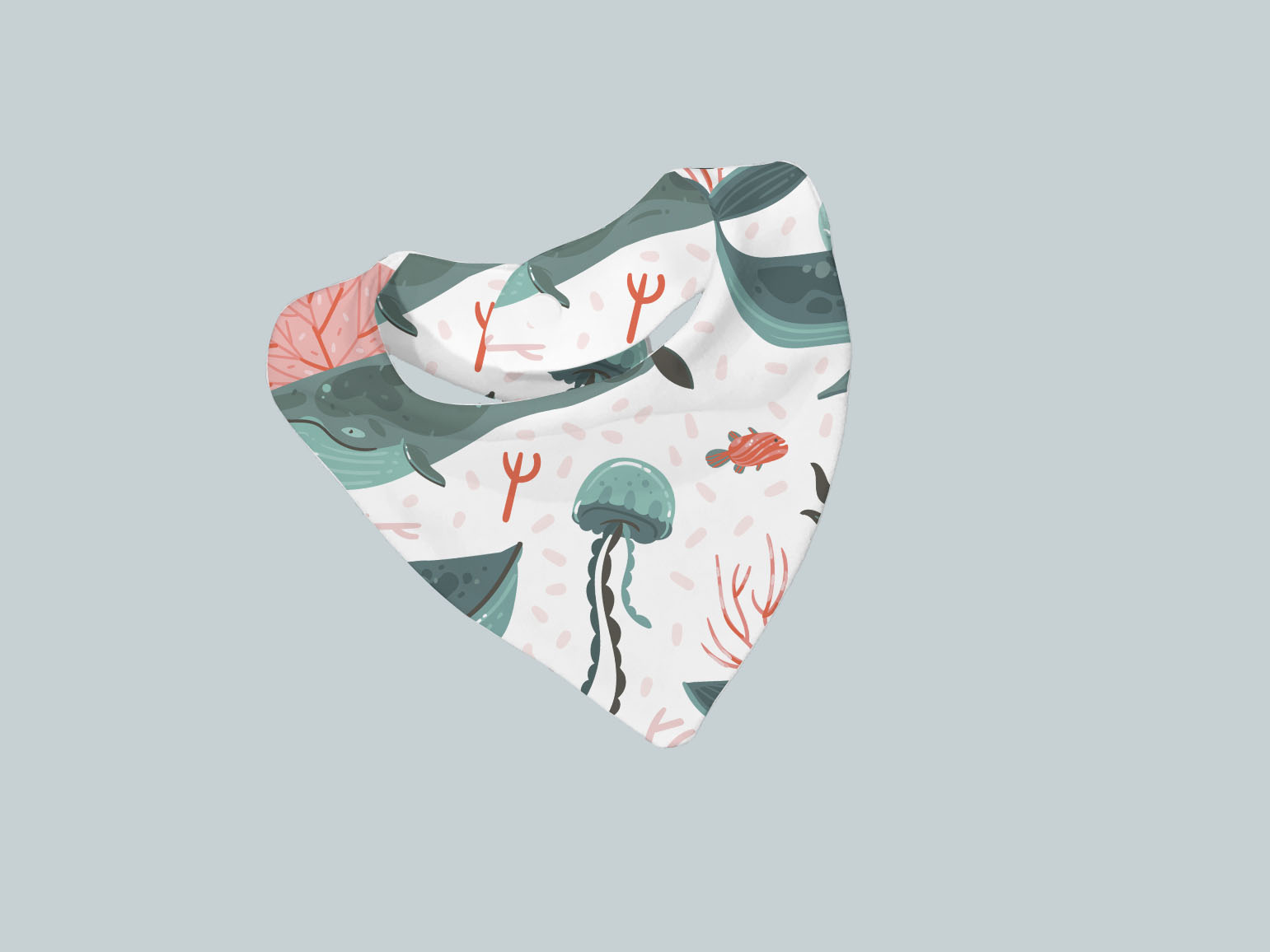 Bib Scarf - Whale & Jellyfish