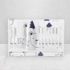 Bumperless Crib Set with Pleated Skirt Modern Rail Covers - Woodsy Bear