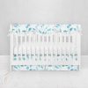 Bumperless Crib Set with Pleated Skirtand Scalloped Rail Covers - Blue Ivy