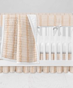 Bumperless Crib Set with Ruffle Skirt and Modern Rail Cover - Dashing
