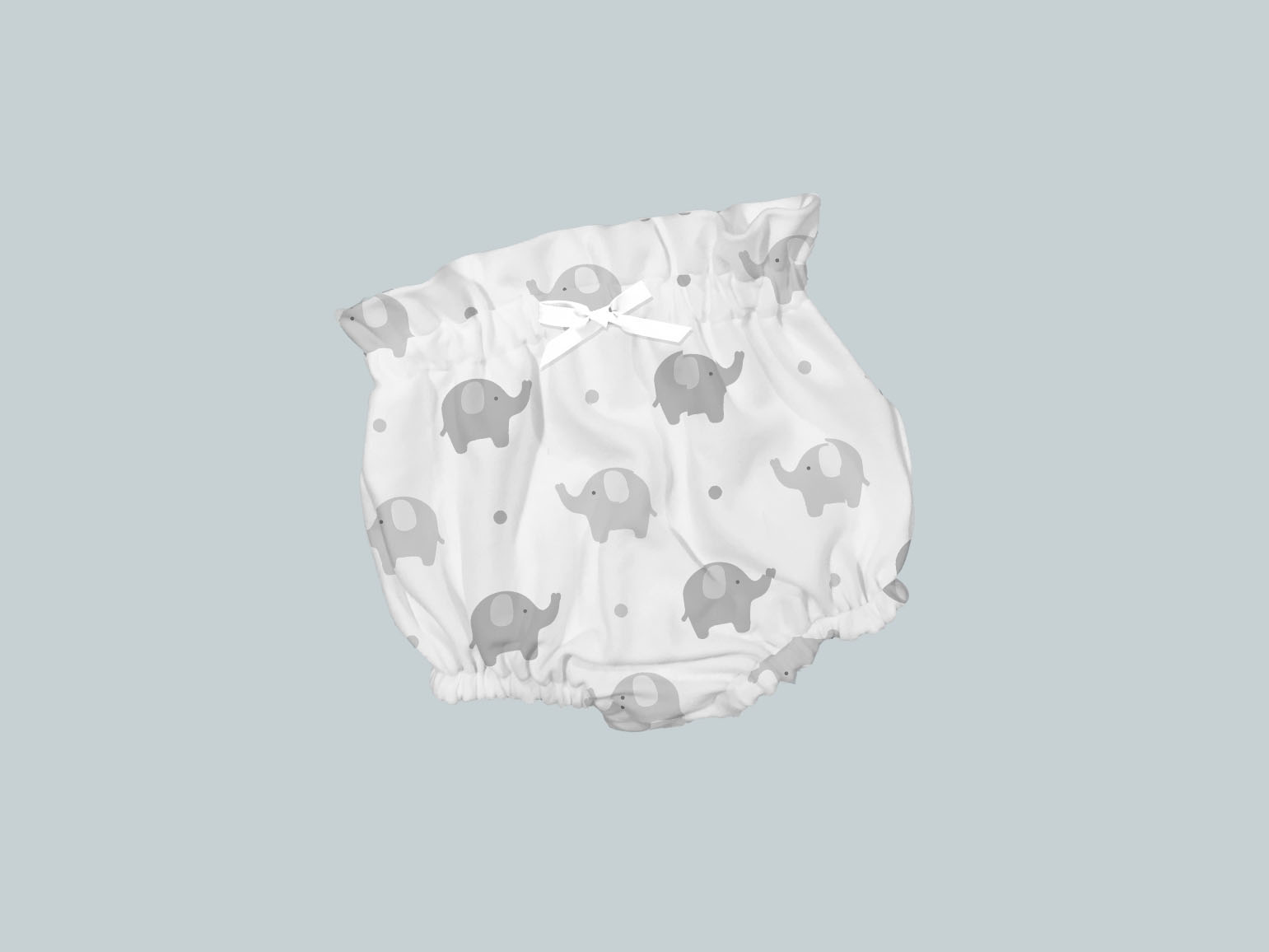 Bummies/High Waisted Bloomers - Elephant Print Gray