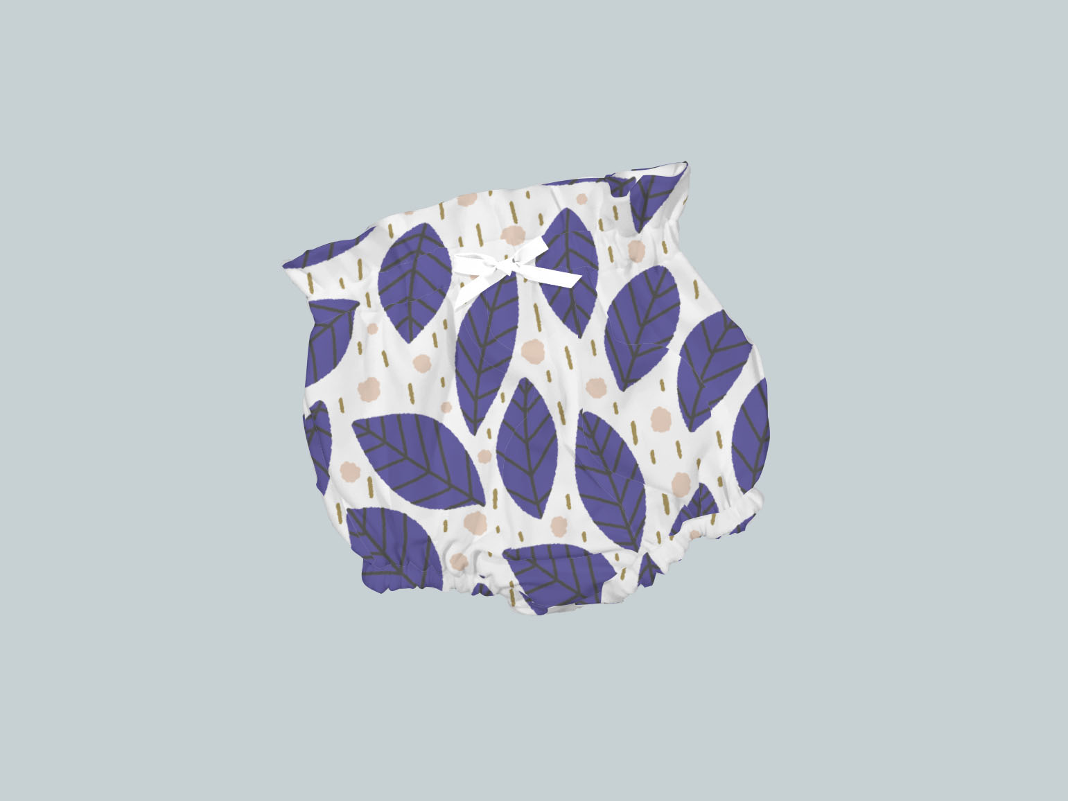 Bummies/High Waisted Bloomers - Purple Leaf