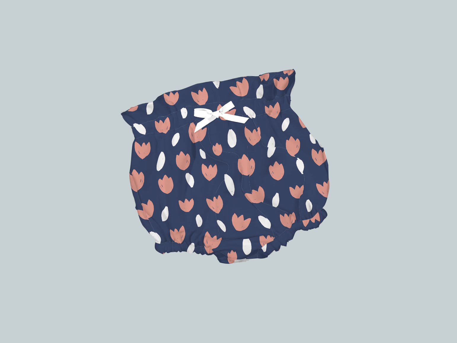 Bummies/High Waisted Bloomers - Tulip on Blue