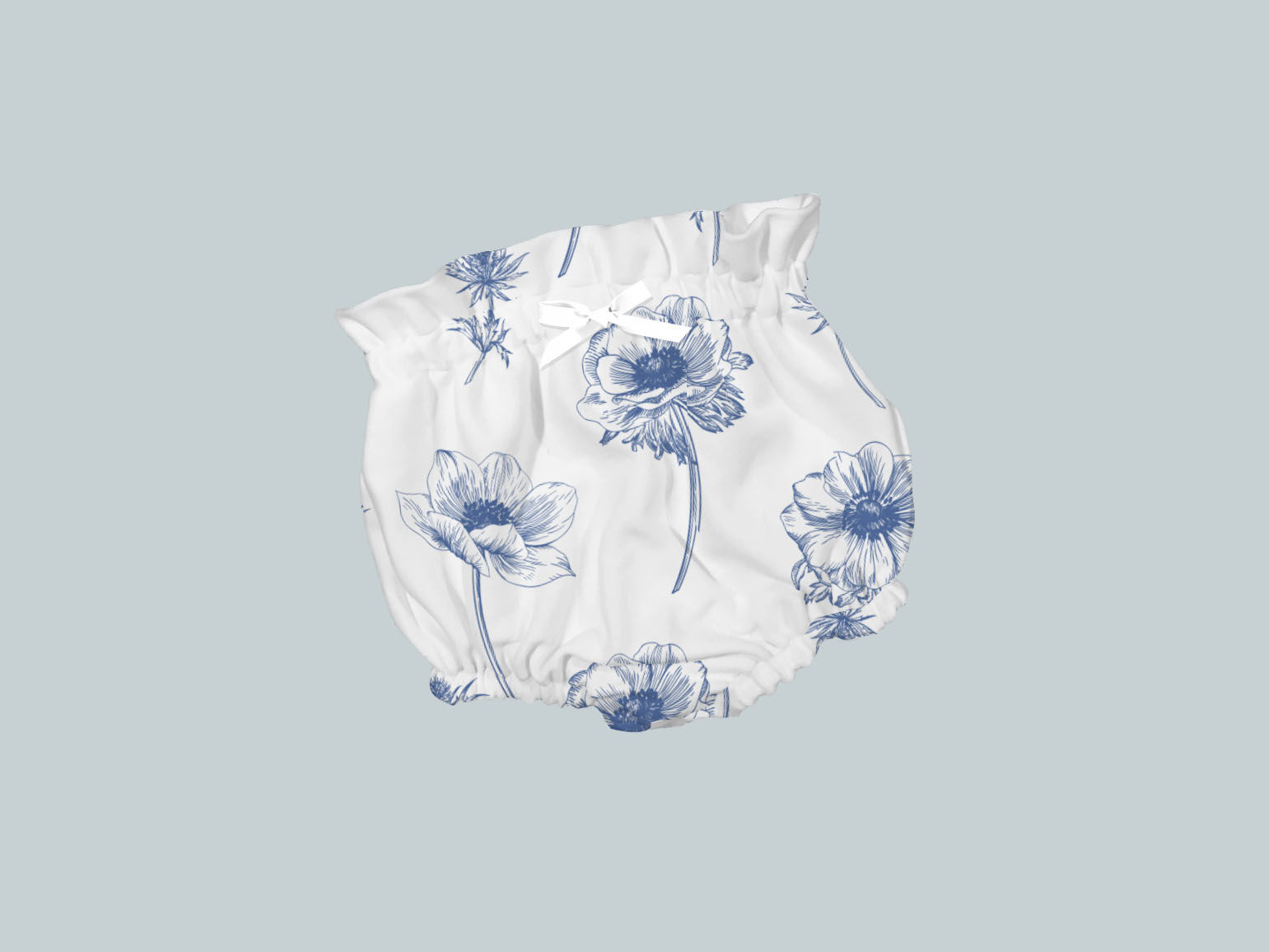 Bummies/High Waisted Bloomers - Blue Ink Flowers