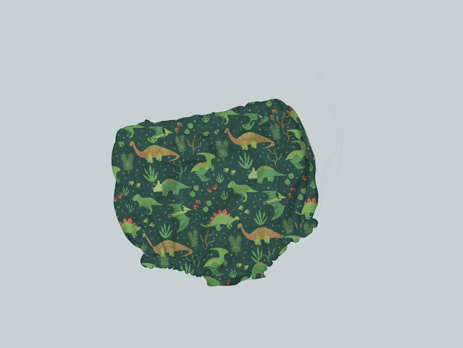 Bummies/Diaper Cover - Dino Green