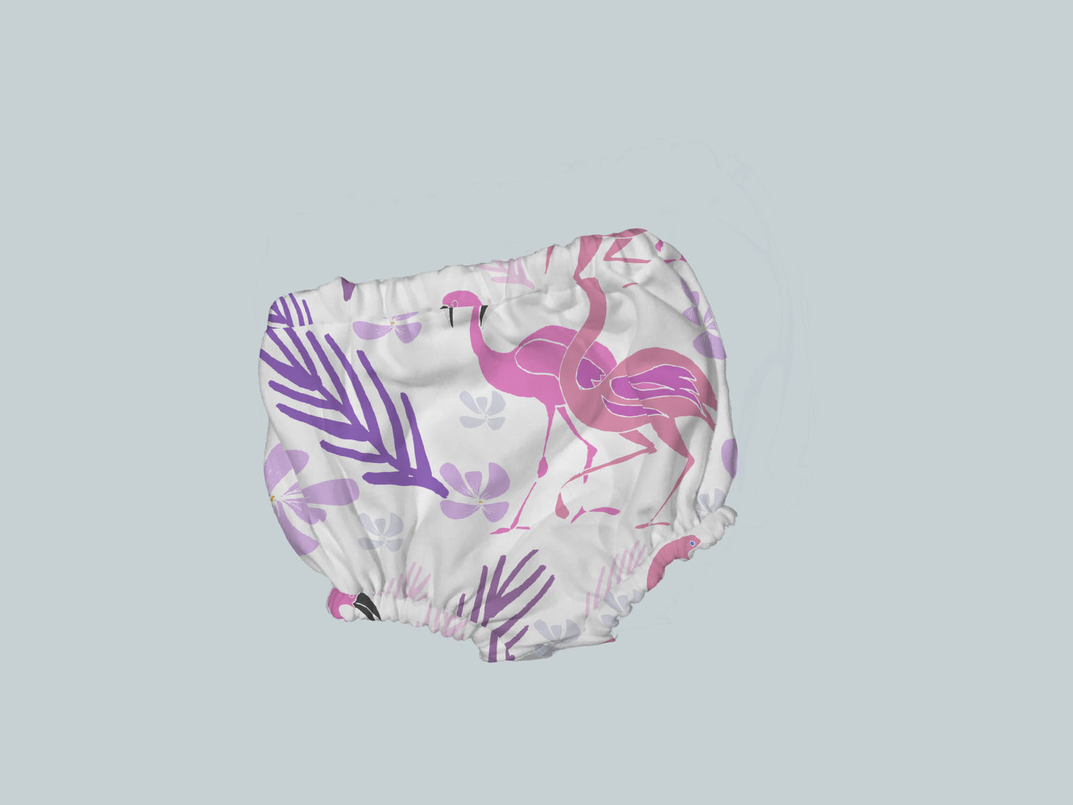 Bummies/Diaper Cover - Flamingos And Flowers