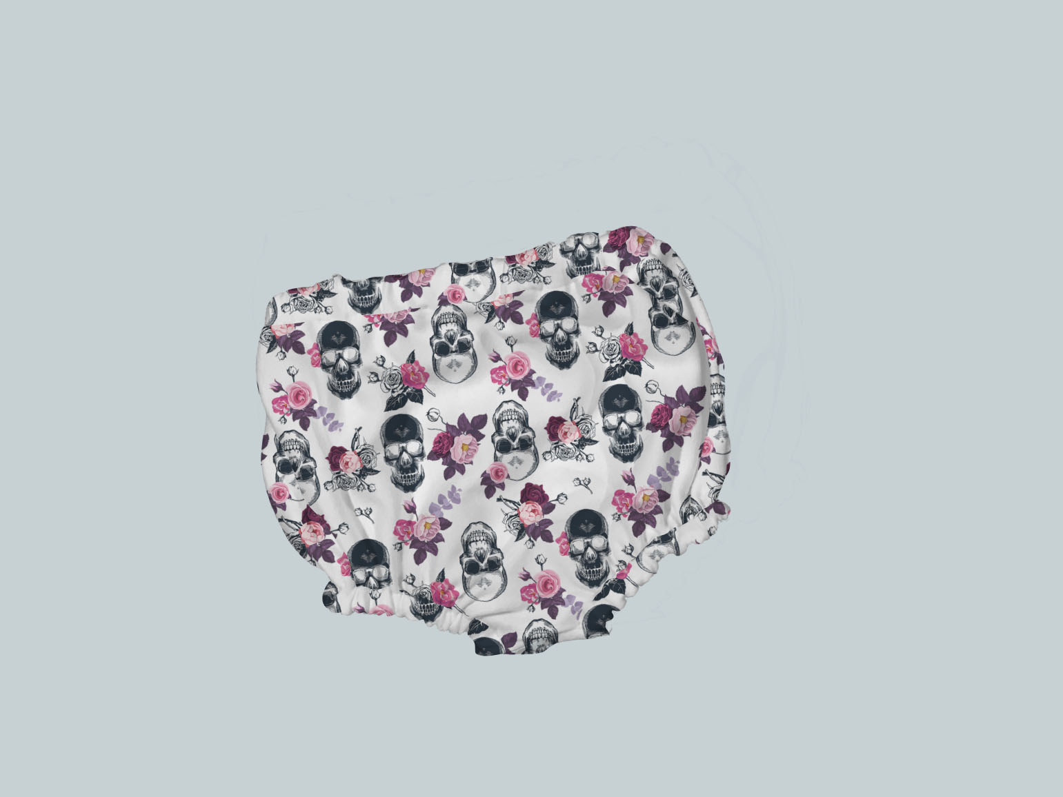 Bummies/Diaper Cover - Floral Skulls