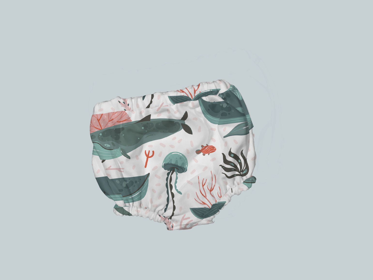 Bummies/Diaper Cover - Whale & Jellyfish