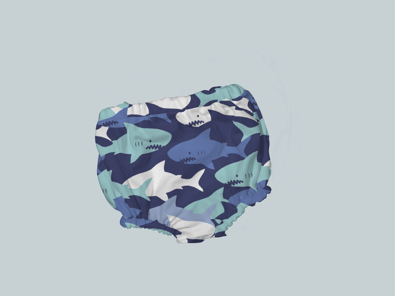 Bummies/Diaper Cover - Shark Sea