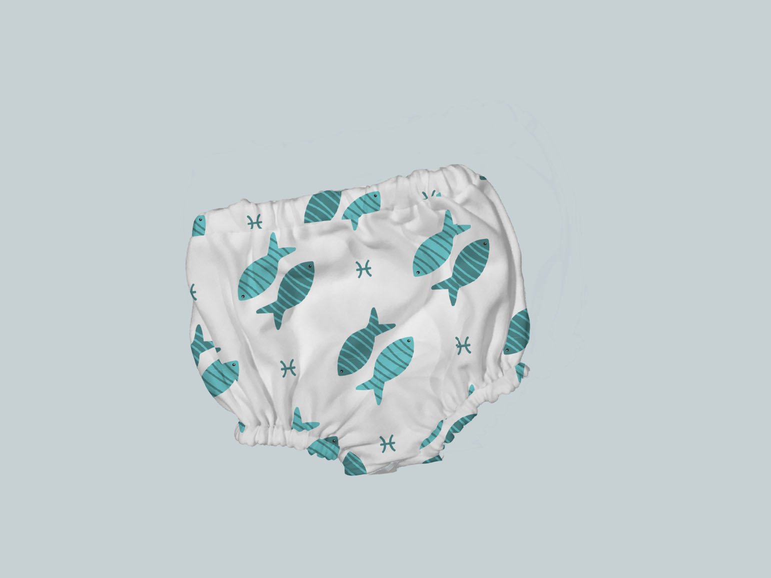 Bummies/Diaper Cover - Two Blue Fish