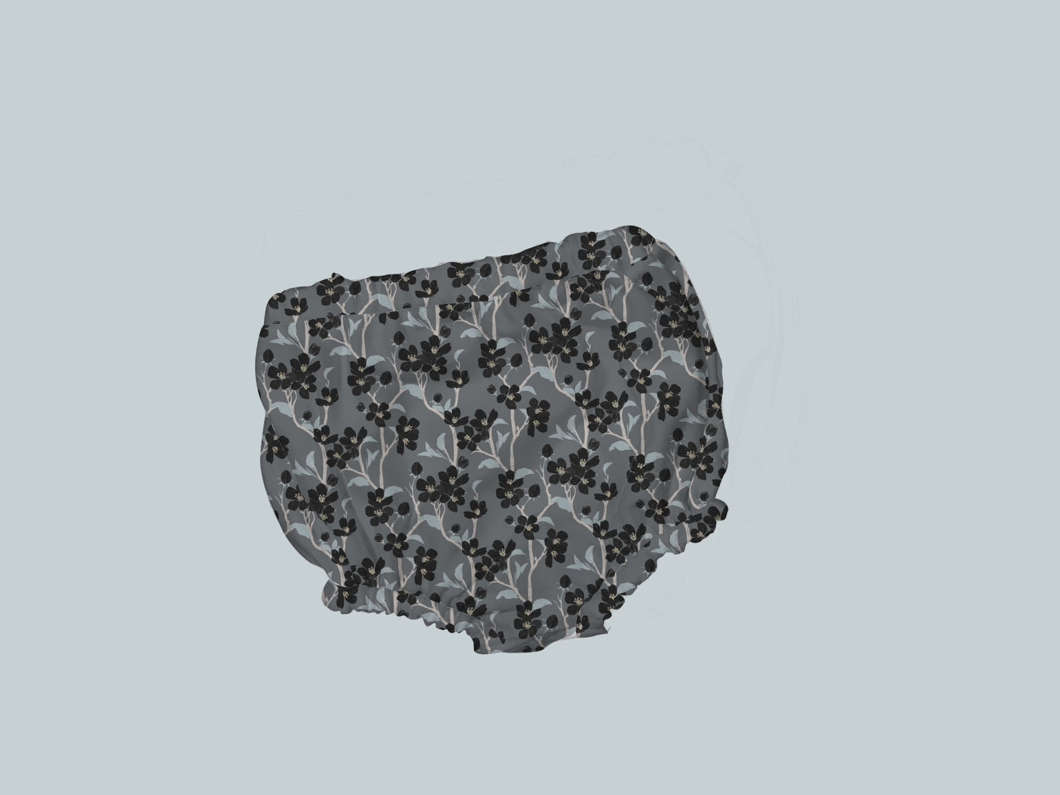 Bummies/Diaper Cover - Baby Black Blooms