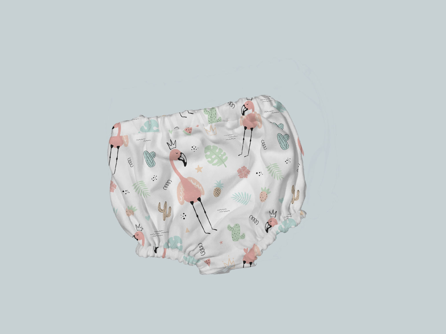 Bummies/Diaper Cover - Flamingo & Leaves