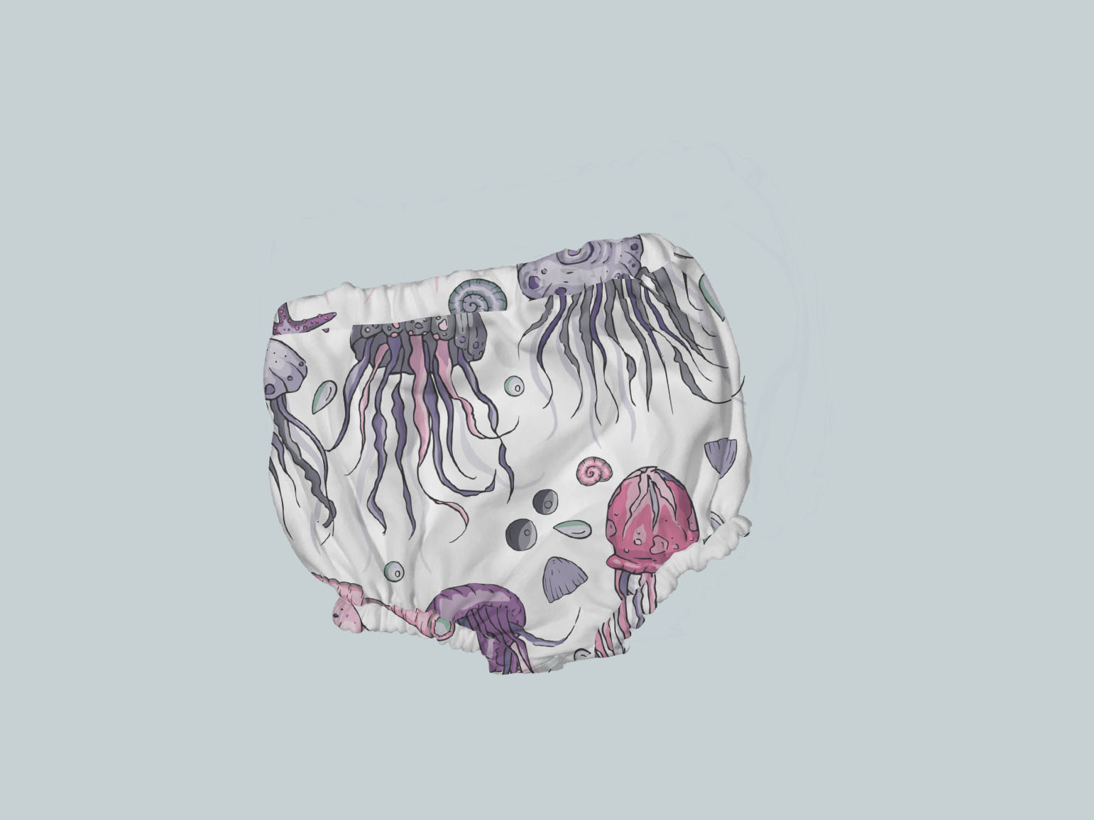 Bummies/Diaper Cover - JellyFish & SeaShells