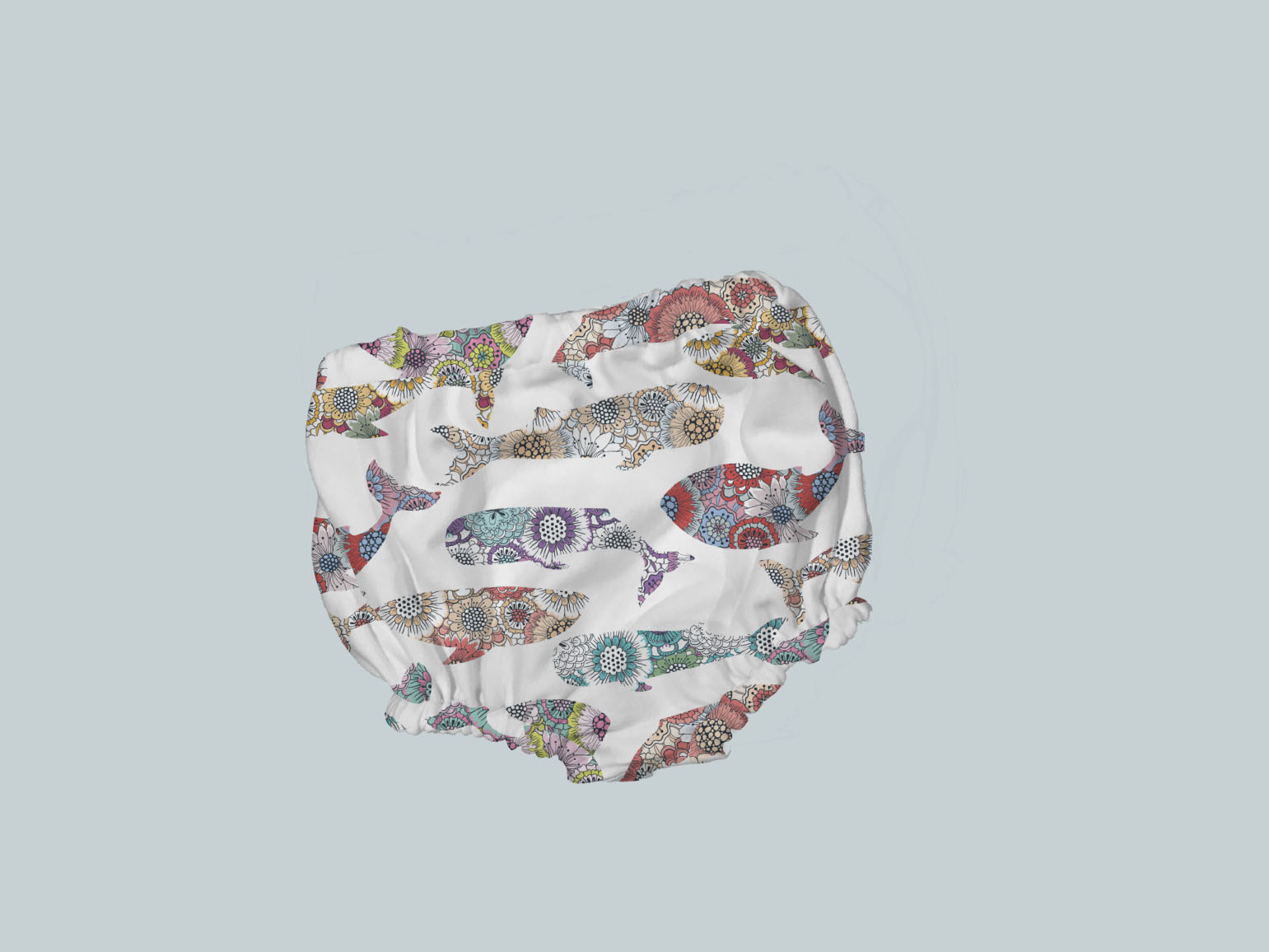 Bummies/Diaper Cover - Floral Whales