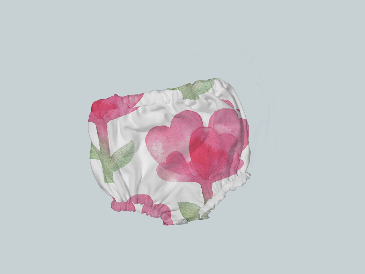 Bummies/Diaper Cover - Watercolor Heart Flowers