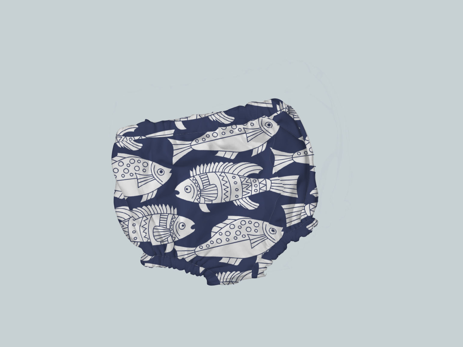 Bummies/Diaper Cover - Blue Fish Blue