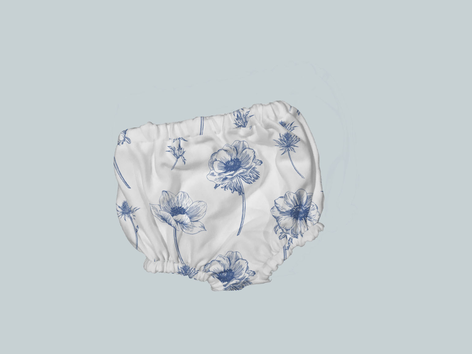 Bummies/Diaper Cover - Blue Ink Flowers