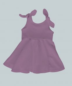 Dress with Shoulder Ties - Purple
