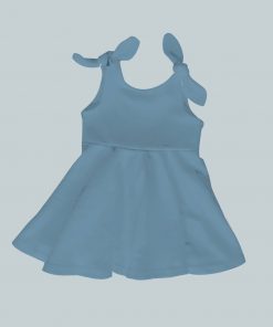 Dress with Shoulder Ties - Bright Blue