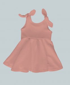 Dress with Shoulder Ties - Peach