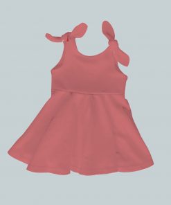 Dress with Shoulder Ties - Coral