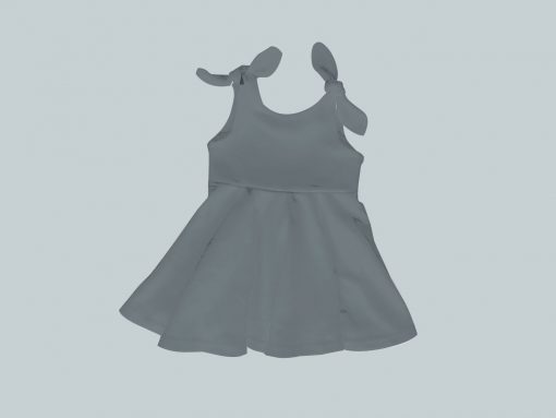 Dress with Shoulder Ties - Dark Gray