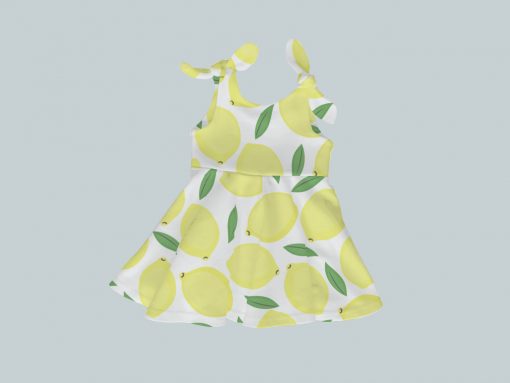 Dress with Shoulder Ties - Lively Lemons