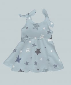 Dress with Shoulder Ties - Blue  Star Sky