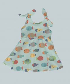 Dress with Shoulder Ties - Fish Friends