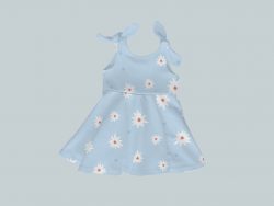 Dress with Shoulder Ties - Blue Daisies