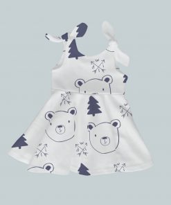 Dress with Shoulder Ties - Woodsy Bear