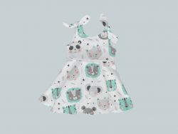 Dress with Shoulder Ties - Baby Animals