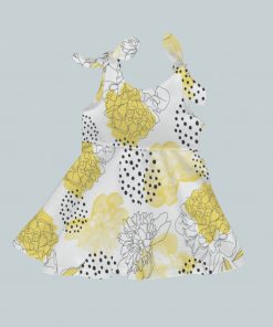 Dress with Shoulder Ties - Sunny Blooms