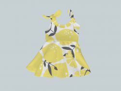 Dress with Shoulder Ties - Big Lemon