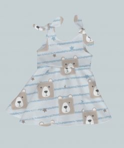 Dress with Shoulder Ties - Square Bear