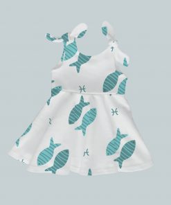 Dress with Shoulder Ties - Two Blue Fish