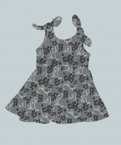 Dress with Shoulder Ties - Baby Black Blooms