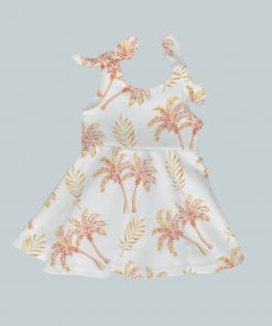 Dress with Shoulder Ties - Sunny Palms