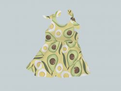 Dress with Shoulder Ties - Avocado