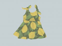 Dress with Shoulder Ties - All Lemon