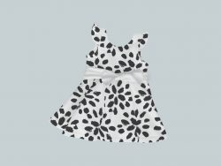 Dress with Ruffled Sleeves and Bow - Spotted Dottie