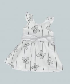 Dress with Ruffled Sleeves and Bow - Daisy Chain