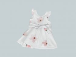 Dress with Ruffled Sleeves and Bow - Baby Blooms