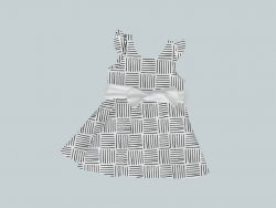 Dress with Ruffled Sleeves and Bow - Woven