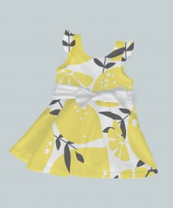Dress with Ruffled Sleeves and Bow - Big Lemon