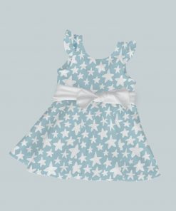 Dress with Ruffled Sleeves and Bow - All Stars