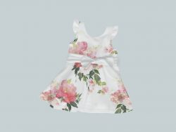 Dress with Ruffled Sleeves and Bow - Rosy Rose