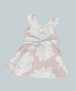 Dress with Ruffled Sleeves and Bow - Cotton Bloom
