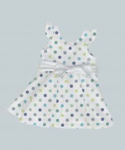 Dress with Ruffled Sleeves and Bow - Dot2Dot
